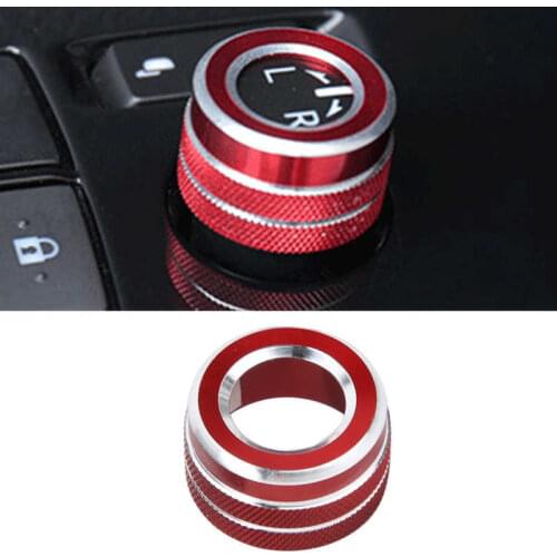Rearview Mirror Switch Knob Cover Trim Red Decor Replacement for Camry/Corolla/RAV4/Highlander Aluminum Alloy Car Accessories