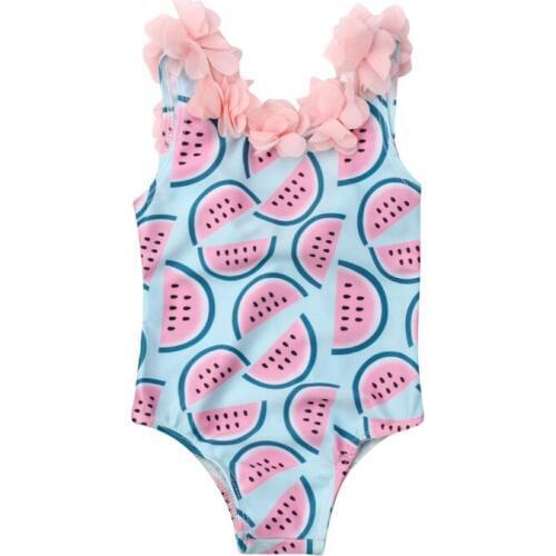 2019 Summer Toddler Infant Baby Girls Bodysuits One-Pieces Watermelon Swimsuit Swimwear Swimming Bikini Costume