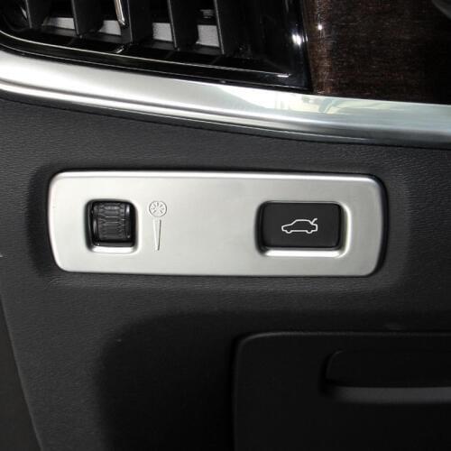 Matte Car Head Light Switch Button Cover Trim 1pc Fit for Volvo XC90 2015-2018 / XC60 2018 Car Interior Accessories Styling