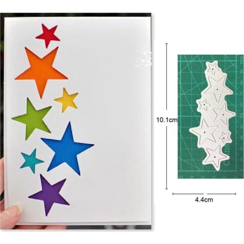 Metal cutting dies cut die mold String of Stars Border Scrapbook paper craft knife mould blade punch stencils dies Cutting dies