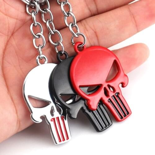 Creative Car Keychain Ghost Skull Skeleton Keyring Metal Key Chain Ring Holder for BMW Audi Renault Ford Volvo Toyota Hyundai