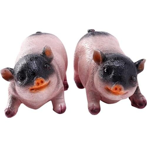 Cute Pig Decoration Resin Crafts Piggy Model Gardening Sketch Sculpture Counter Home Decoration Gift Sweet Pig