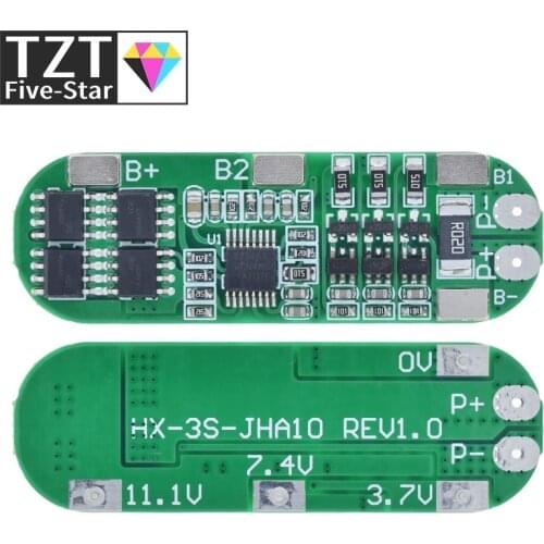 3S 10A 12V Lithium Battery Charger Protection Board Module for 3pcs 18650 Li-ion Battery Cell Charging BMS 11.1V 12.6V NEW