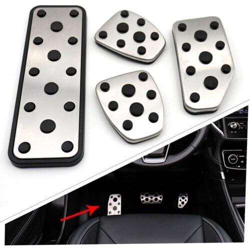 MT Fuel Gas Brake Pedals Footrest Clutch Cover For Subaru Forester 2019-2021 XV 2018-2020 Impreza 2016-2020 LHD Car Accessories