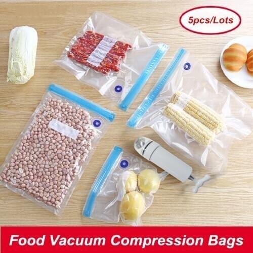 5pcs New Handy Portable Sealing Food Vacuum Sealer Bags Machine Kitchen Always fresh seal vac Heat Sealing Machine