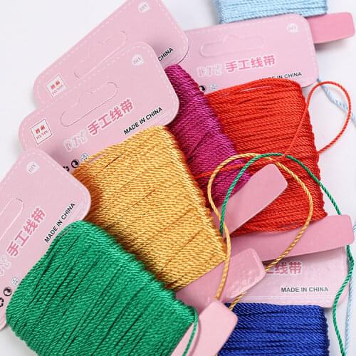1.5mmX20m Nylon Silk Light Cords Thread Chinese Knot Macrame Cord Handmade DIY Bracelet Braided Beading Jewelry Accessories