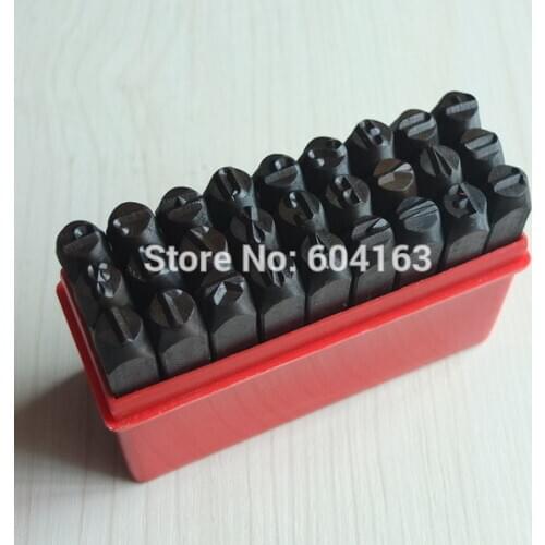 One Set Letter Steel Stamp ALPHABET Punch 8mm in Case Jewelers Set Metal 0.315"