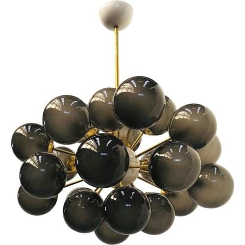 Light luxury molecular bubble glass ball Italian style creative dining room living room decoration chandelier
