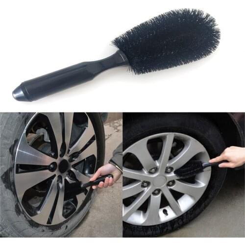 Car Wheel Brush Tire Rim Washing Tool Vehicle Tyre Cleaning Brushes Black Auto Maintenance Care Car Accessories
