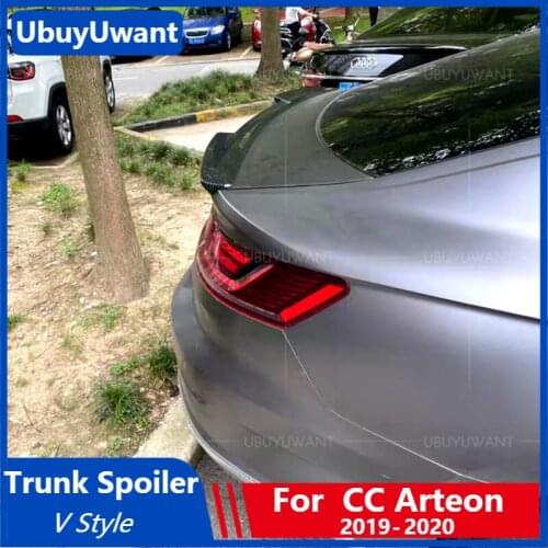 UBUYUWANT V Style for 2019 2020 New Volkswagen ARTEON CC Wing Spoiler ABS Plastic Exterior Car Tail Wing Rear Trunk Lip Spoiler