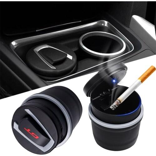 1Pcs Portable High Flame Retardant PBT Material Storage Cup With LED Light For Alfa Romeo BMW Buick Ford Mustang KIA Car Styling