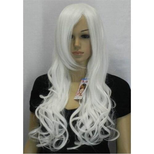 Shun heat resistant Party hair shipping>>Beautiful healthy long white wig 10.21