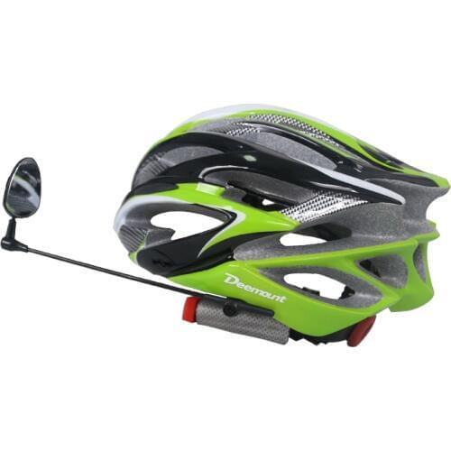 Deemount Cycling Helmet Mirror Rear Back View Watch Perception 360 Degree Rotatable Length Adjustable Safety Cap Left Right