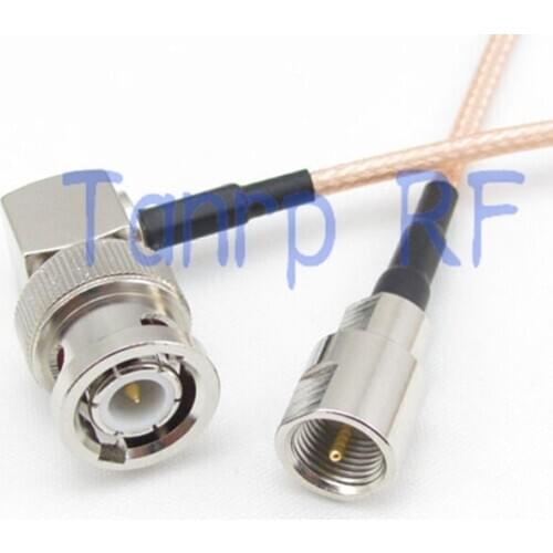 20inch BNC male right angle to FME male plug RF adapter connector 50CM Pigtail coaxial jumper cable RG316 extension cord