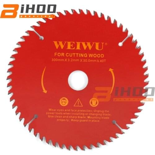 300mm Carbide Circular Saw Blade Wood Cutting Blade Round Wheel Discs for Woodworking Cutting Bore 30mm 40/60/80/100/120T Red