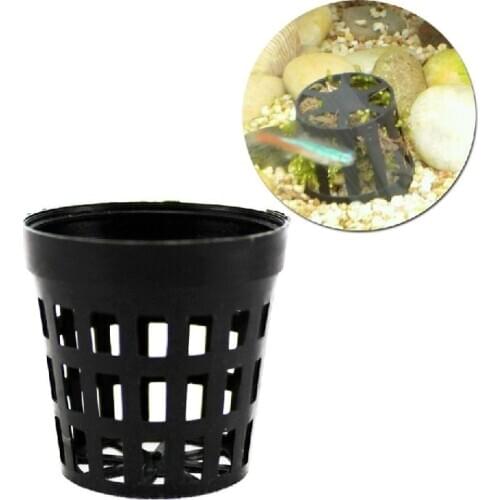 5pcs Hydroponic Mesh Pot Plastic Aquarium Plant Cultivate Pot Fish Tank Aquatic Decoration Aquarium Plant Cultivate Pot