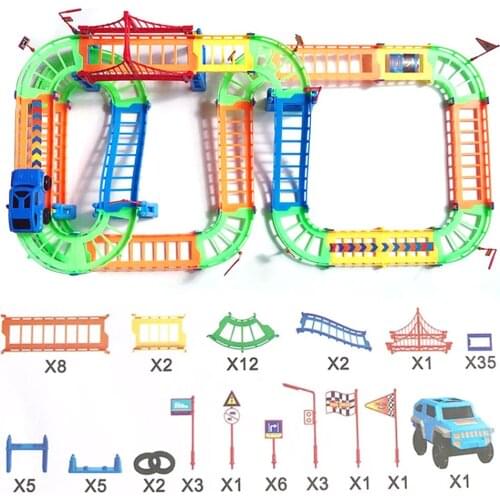 Flexible Railway Track Accessories Toys Bend Train Rails Kid DIY Assembling Play Toy Set Early Educational for Boys Gifts