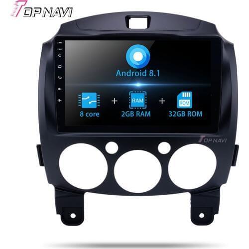 Autoradio 2 Din Android 8.1 9Inch Car GPS Navigation For Mazda 2 2007 - 2012 Stereo Car Radio Multimedia player With WIFI NO DVD