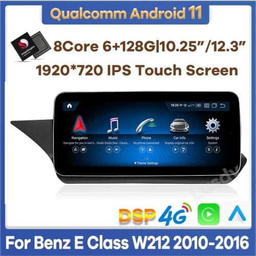 10.25" Snapdragon Car Multimedia Player GPS Radio for Mercedes Benz E-Class Two Door Coupe C207 W207 A207 2009-2016 Android 10.0