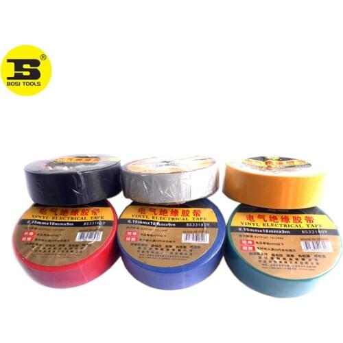 BOSI 18mmx9m PVC self adhesive Insulation electrical tape