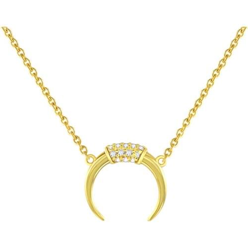 CANNER Moon Real 925 Sterling Silver Necklace For Women 2020 Jewelry Diamond Chain Gold 18k Choker Necklace Bijoux Collar