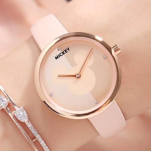 Original Mickey Mouse Women Quartz Watches Fashion Waterproof Ladies Watch Female reloj mujer Student Watches Gift Clock