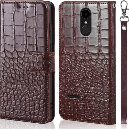 DOREXLON Case For LG K4 2017 M160 Case flip Case For LG K4 2017 M160 Cover Crocodile texture leather Fundas For LG K4 2017 M160