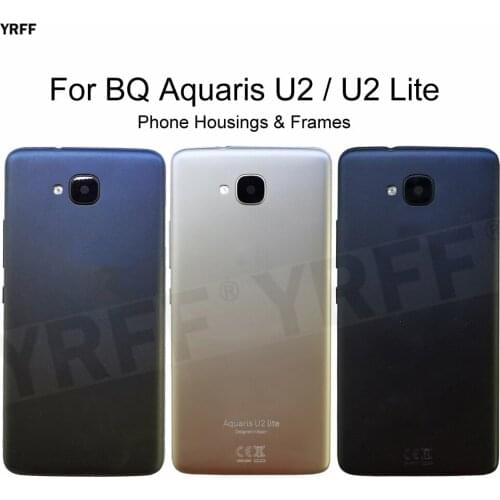 For BQ U2 Phone Housings Frames For BQ Aquaris U2 Lite Battery Back Cover Door Housing Case Hard Plastic Mobile Accessories