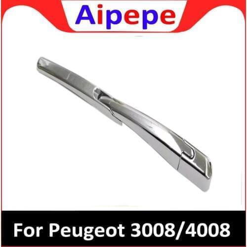 For Peugeot 3008 GT 3008GT 2017 2018 ABS Chrome Rear Trunk Window Wiper Arm Blade Cover Trim Overlay Nozzle Garnish Accessories