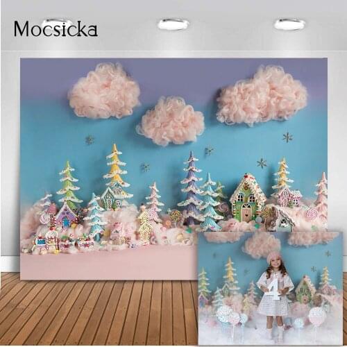 Cake Smash Birthday Newborn Kids Portrait Photography Background Blue Sky Baby Children Photo Shoot Background Props Photocall