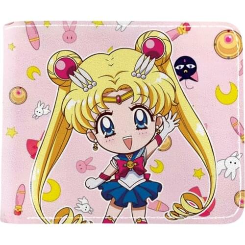 Hot Sell Japanese Anime Cartoon Sailor Crystal Wallet Short Purse With Card Holder Coin Pocket