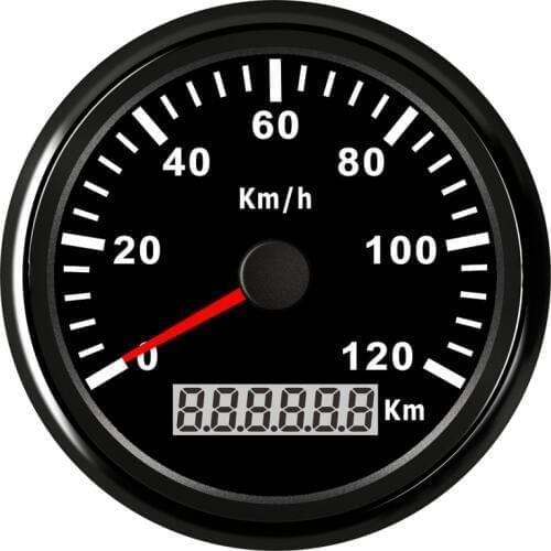 85mm Motorcycle GPS Speedometer odometer for Truck Boat Car Digital Speedometer 12V 24V Red Blacklight Waterproof IP67