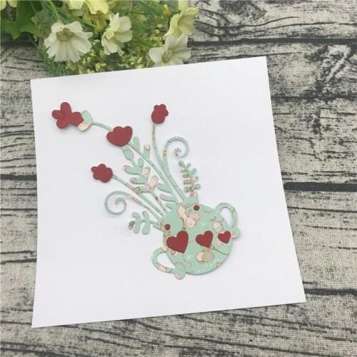 Beautiful flower pot Metal Cutting Dies Stencils For Card Making Decorative Embossing Suit Paper Cards Stamp DIY