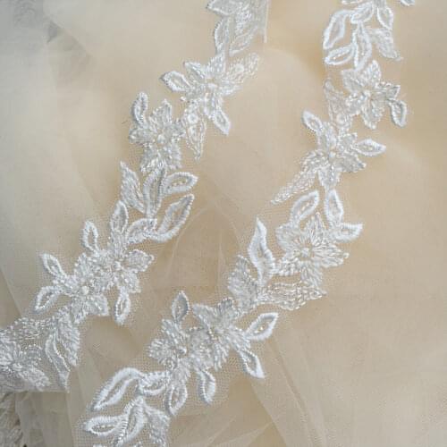 Embroidery Beaded Sequins Lace High-definition Wedding Neckline Clothing Sleeve Veil Headdress Accessories