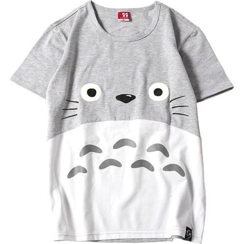 Harajuku Summer Cute Totoro Tshirt Women Men Short Sleeve T-shirt Tops Cartoon Tees O-neck Tee Shirt Camisetas Mujer