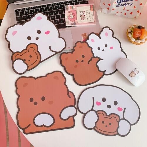 Cute Mouse Pad Small Kawaii Bear Antiskid Waterproof Desk Mat Computer Accessories School Office Stationery