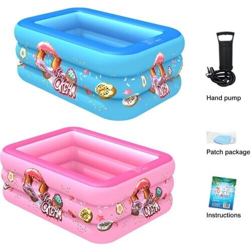 Kids Inflatable Swimming Pool High Quality Blow Up Pool For Family Children Large Size Inflatable Square Swimming Pool For Baby