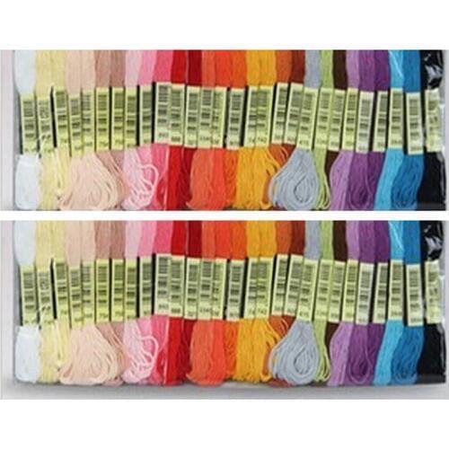 Custom cross stitch thread colors 50 pieces Cross Stitch Floss Thread 8 meters Long 6 Strands cross stitch embroidery thread