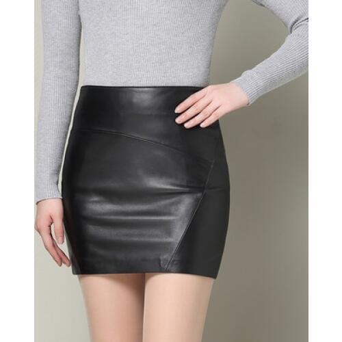2019 New Fashion Real Sheep Leather Skirt O7