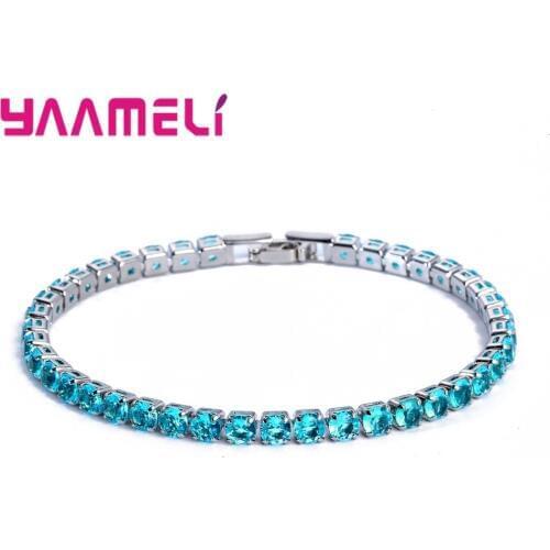 Latest Classic Style 925 Silver Bracelet For Woman/Lady Best Wedding Party Jewelry Accessory Bracelets & Bangles Full Crystals
