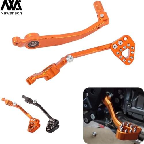 Motorcycle Gear Shift Lever and Rear Brake Pedal Set Aluminum Acceossories for 790/890 Adventure/R/Rally 2019-2021