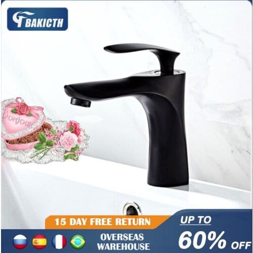 Bakicth Modern Bathroom Products Chrome Finished Hot and Cold Water Basin Faucets Mixer Single Handle Water Tap