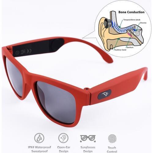 Bone Conduction Bluetooth Smart Sport Sunglasses Wireless Stereo Music HD Sound Sunglasses Sports Headset Headphone