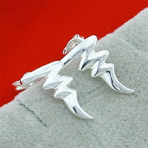 High Quality 925 Silver Plated New Simple Picasso Stud Earrings For Women Fashion Jewelry