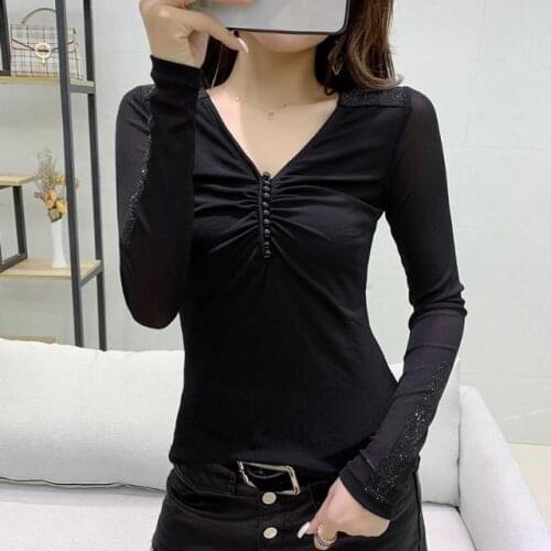 Women 2021 Spring Autumn New Fashion V Neck Long Sleeve Blouse Female Blusas Mujer De Moda Ladies Shirt Tops Clothes Blusa A380