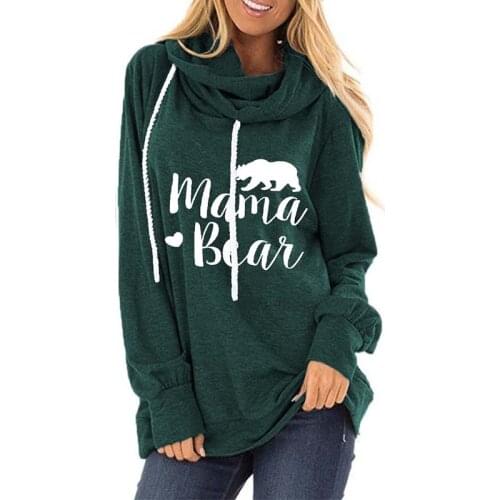 Autumn Winter Letters Print Pullovers Drawstring Loose Plus Size Hoodies Women Casual Streetwear Long Sleeve Ladies Sweatshirts
