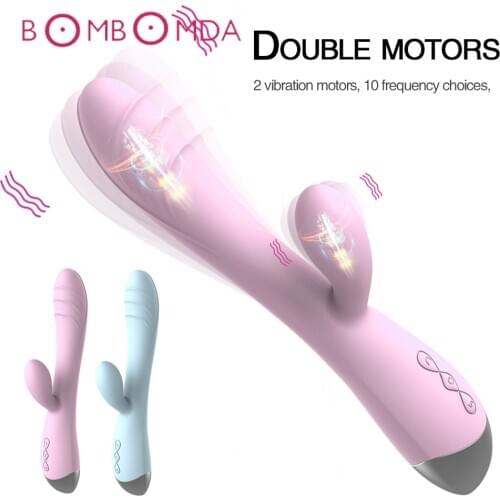 Rabbit Vibrator 10 modes G Spot Vagina Shocker Sex Product USB Rechargeable Female Masturbation Dildo Vibrator Sex Toy for woman