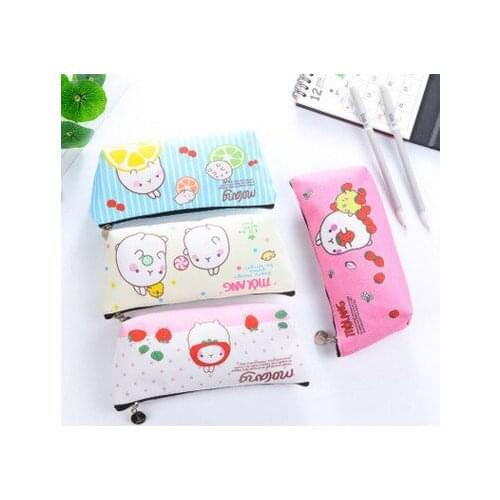1 Pcs Kawaii PU Pencil Case Potatoes rabbit Gift Estuches School Pencil Box Pencilcase Pencil Bag School Supplies Stationery