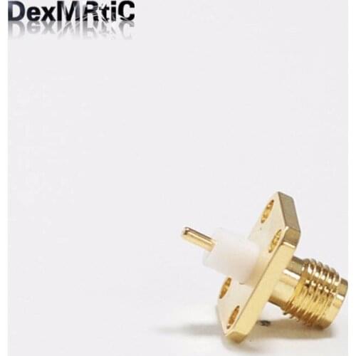 10pcs SMA 4 Hole Panel Mount Connector Female Jack With Dielectric And Solder Post for WIFI antenna wholesale price