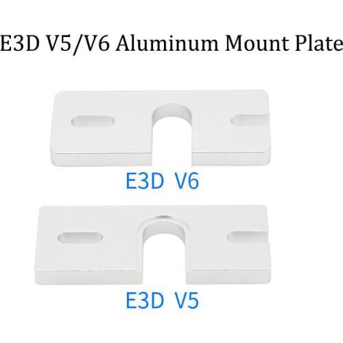 2pcs 3D printer accessory Hot End Rectangular fixed aluminum plate For Reprap Kossel E3DV5/V6 J-head DIY oxidation treatment